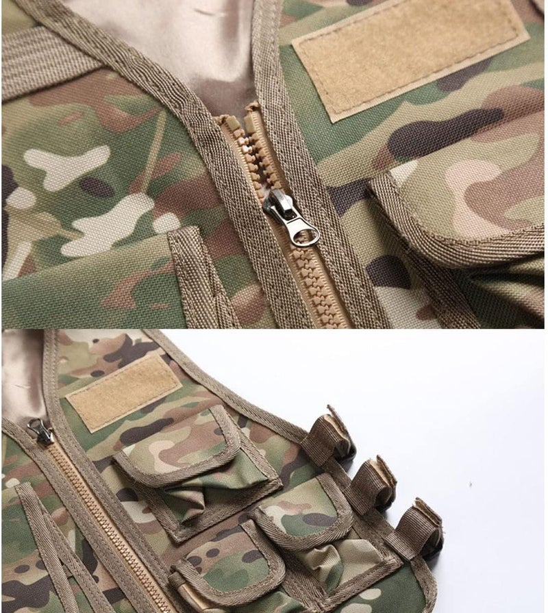 AZB Kids Tactical Vest Adjustable Lightweight Airsoft Paintball Vest for Games or Training - Image 3